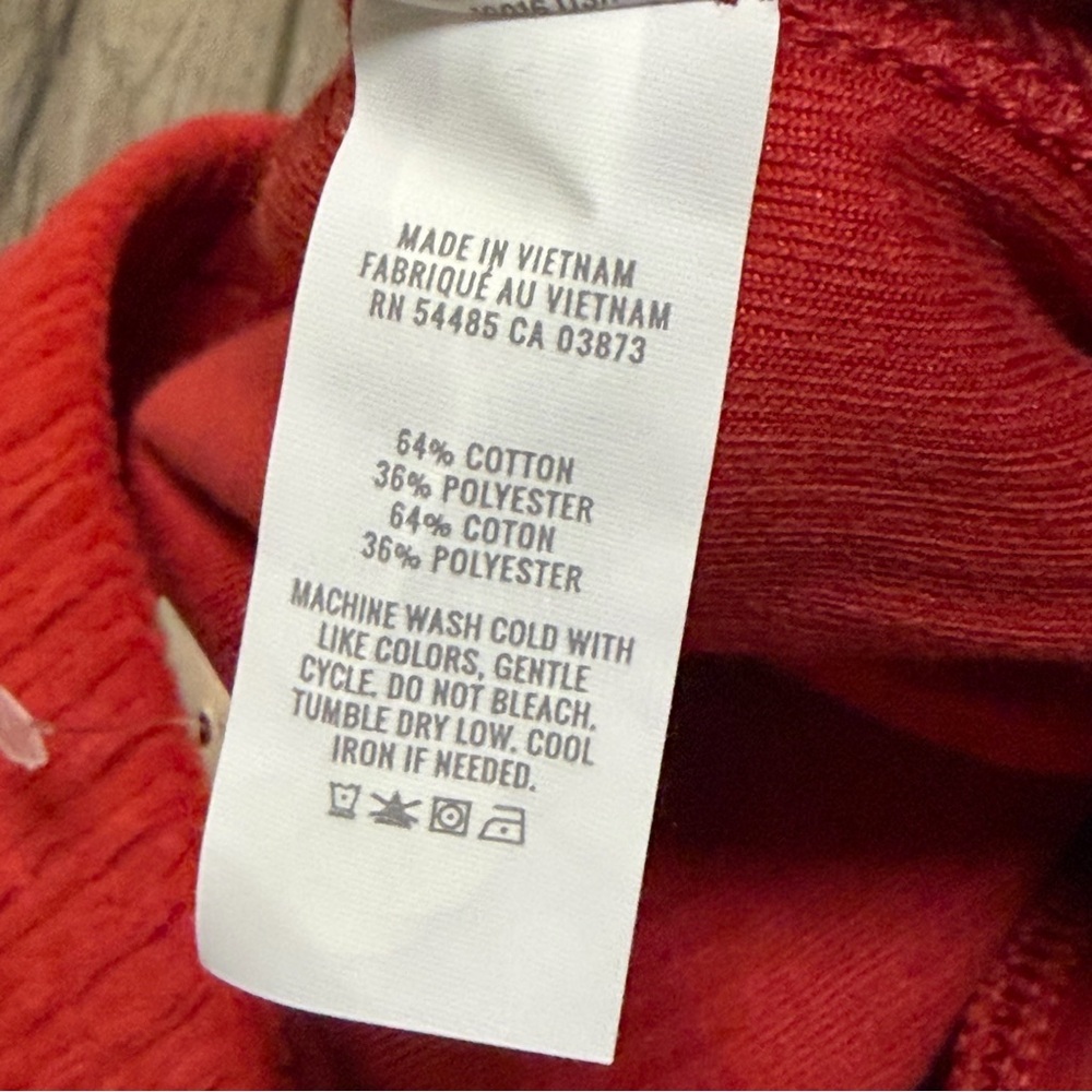 Aerie Women's Groove On Red Velour Ribbed Flare Pants Medium NWT - Picture 7 of 8